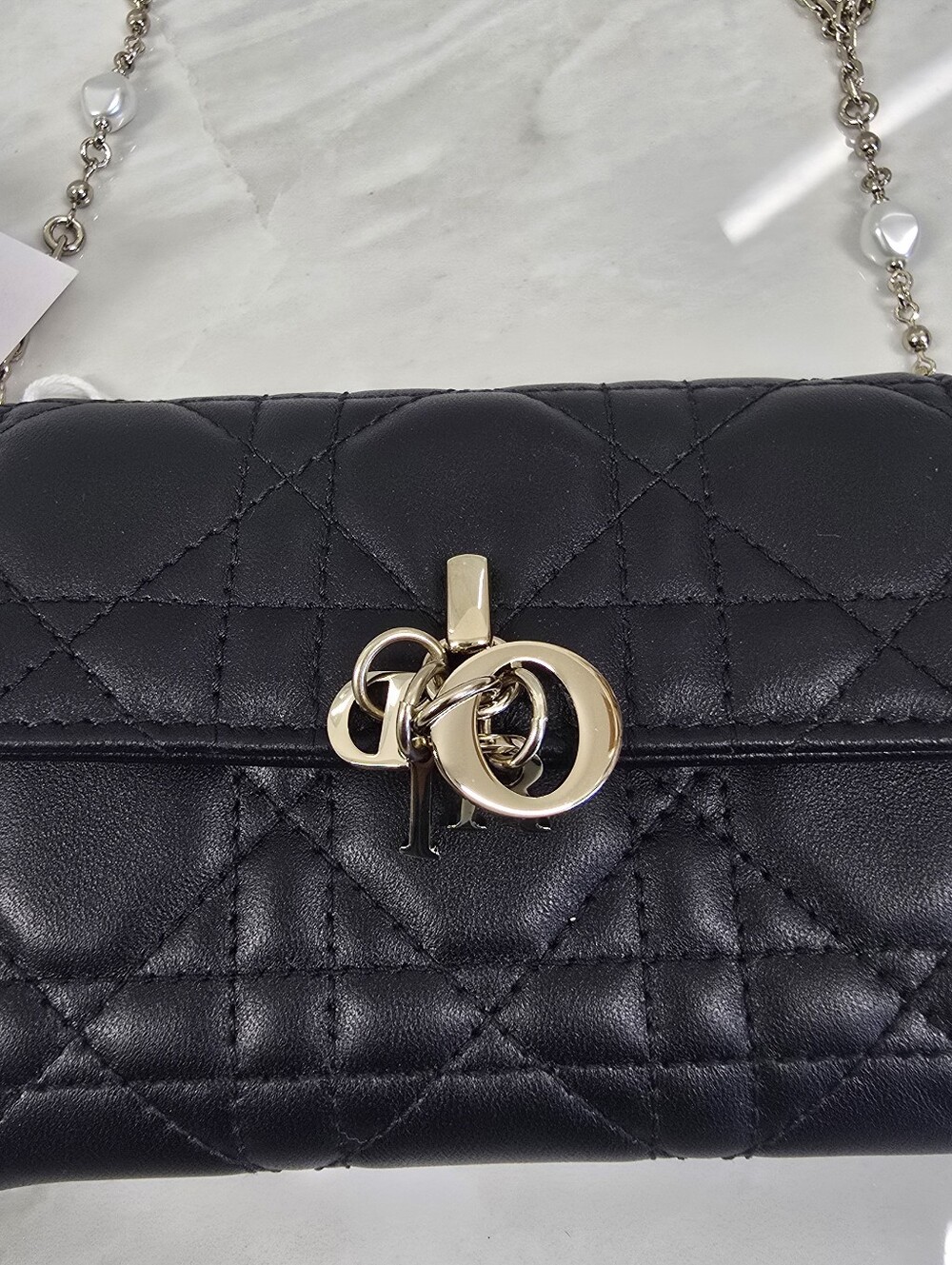 Dior My Dior Black Quilted Mini Leather Chain Bag - Picture 14 of 15